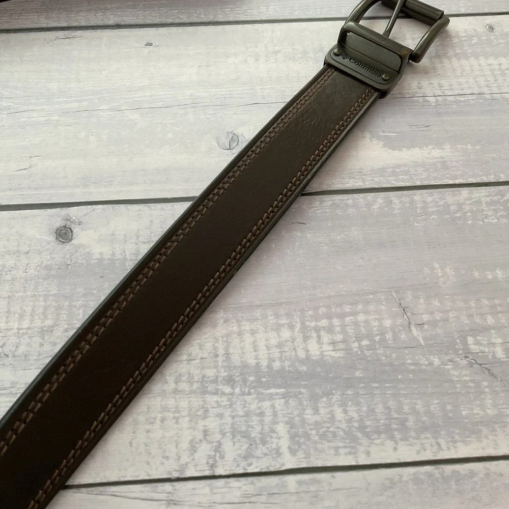 Columbia‎ Belt Mens 44 / 110 Dark Brown Leather Casual